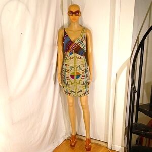 Stunning NWOT Nicole Miller Multicolor Sleeveless Dress